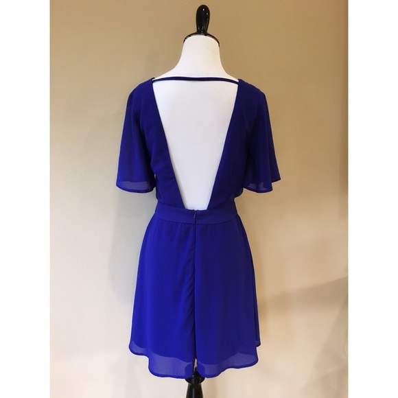 Ya Los Angeles Royal Blue Sequined Open Back Dress - Picture 3 of 3